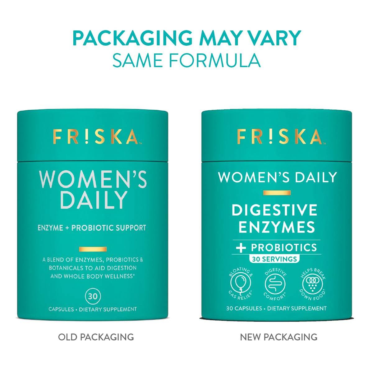 FRISKA Women’s Daily Digestive Enzyme and Probiotics Supplement, Advanced Natural Support for Female Digestive Health, Fights Bloating, Eases Digestion - PrimeBioHealth - canada supplements