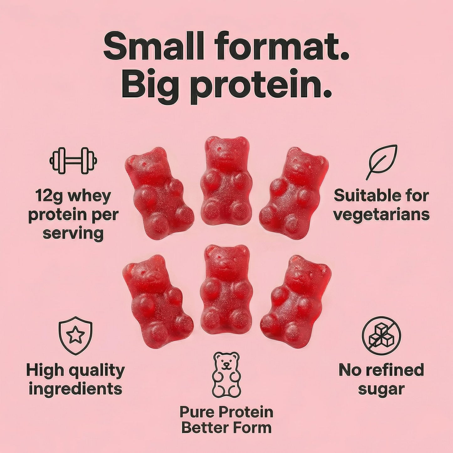 FUELE+ Protein Gummies – 12g High Protein Snack, Mixed Berry Flavor, No Added Sugar, Whey Protein Gummies, Supports Muscle Recovery, Post Workout Supplement - PrimeBioHealth - canada supplements