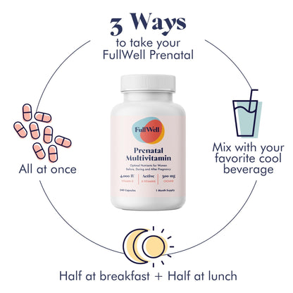 FullWell Women's Prenatal Multivitamin - Healthy Pregnancy Support - Contains Choline & Folate - Supports Fetal Growth - PrimeBioHealth - canada supplements