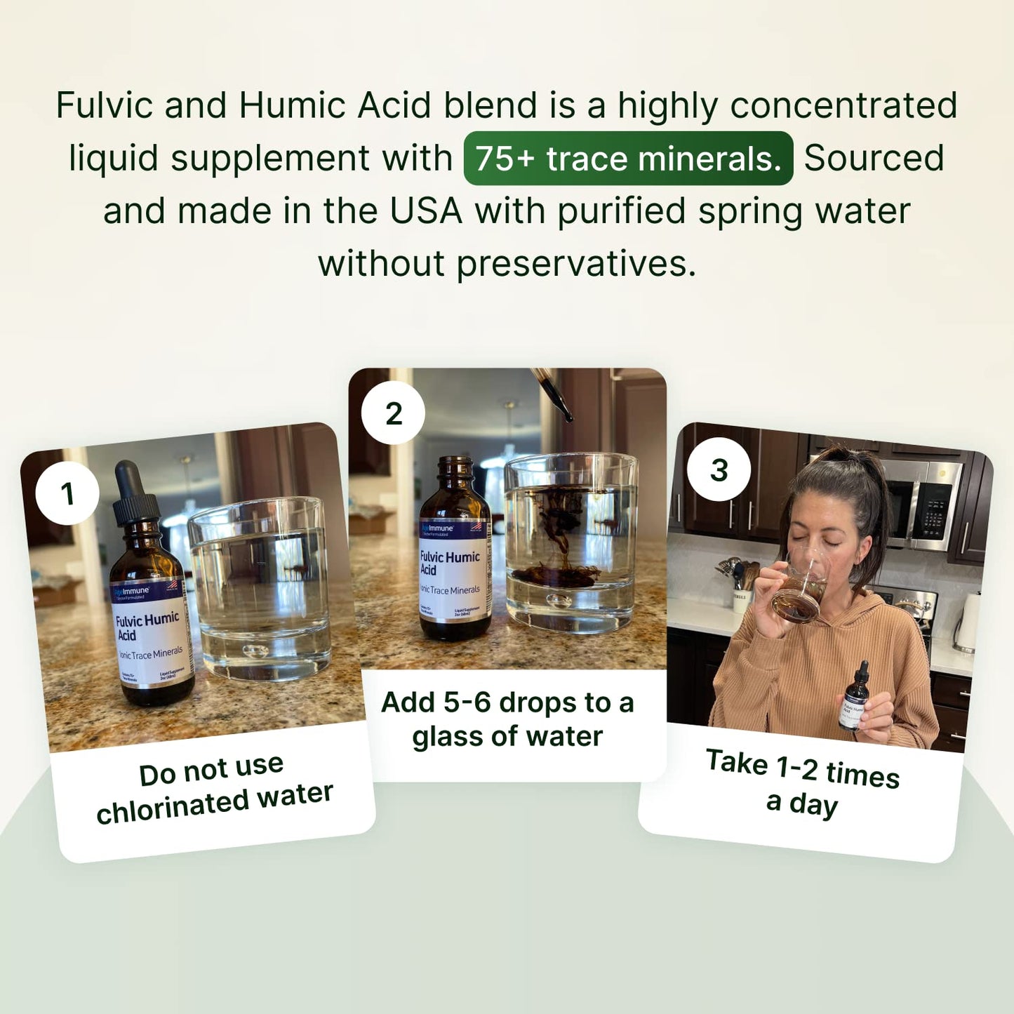 Fulvic Humic Acid 75 + Trace Minerals Liquid Supplement - Plant Derived in USA - Fulvic Acid Minerals Concentrate for Energy, Gut Health and Hydration - PrimeBioHealth - canada supplements