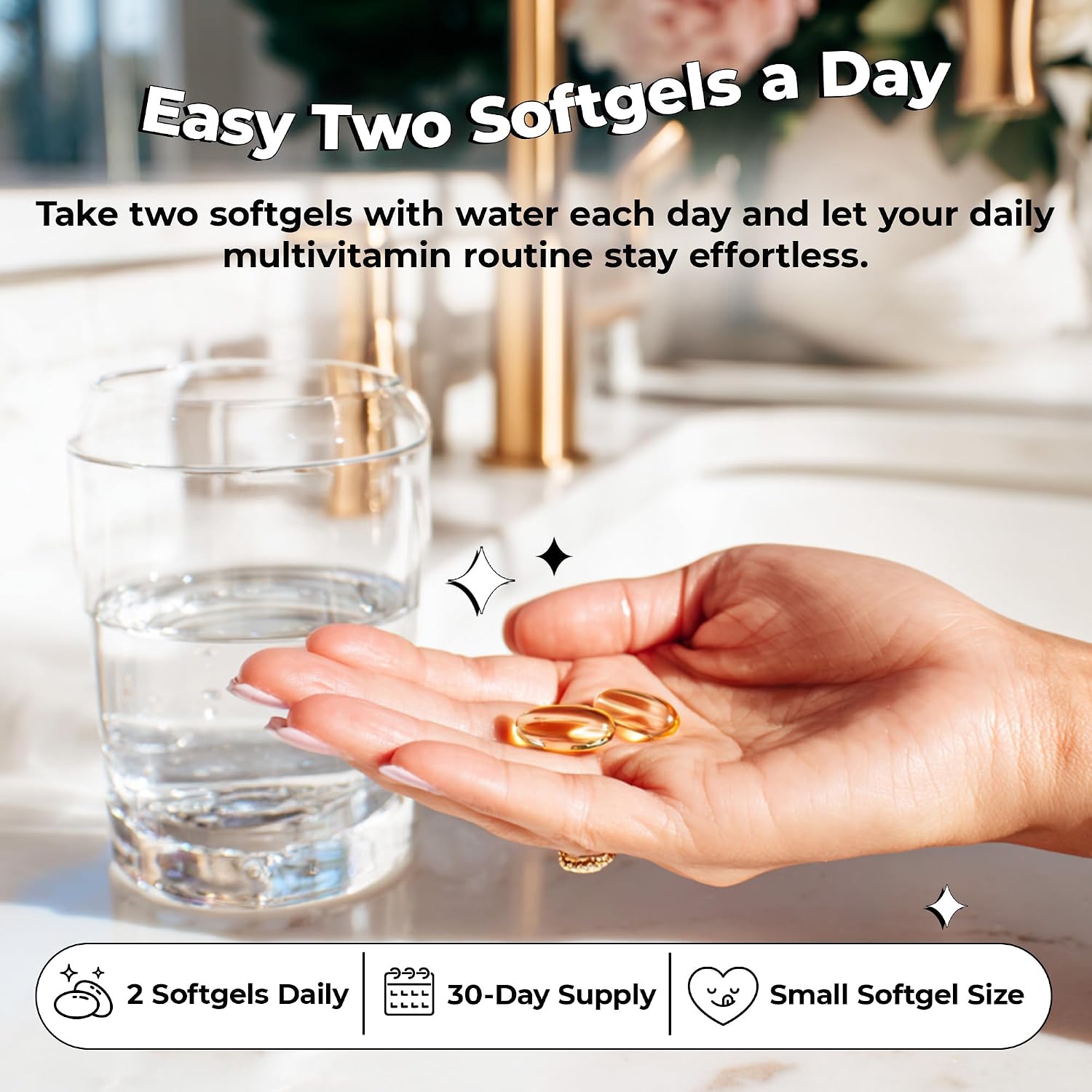 Future Kind 3 in 1 Daily Multivitamin - for Energy, Clarity, Active Wellness Support with B12, D3, and Algal Omega-3 - Essential Vegan Multivitamin for Women & Men - Tiny Citrus Softgels (60 Count) - PrimeBioHealth - canada supplements