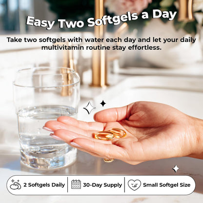 Future Kind 3 in 1 Daily Multivitamin - for Energy, Clarity, Active Wellness Support with B12, D3, and Algal Omega-3 - Essential Vegan Multivitamin for Women & Men - Tiny Citrus Softgels (60 Count) - PrimeBioHealth - canada supplements