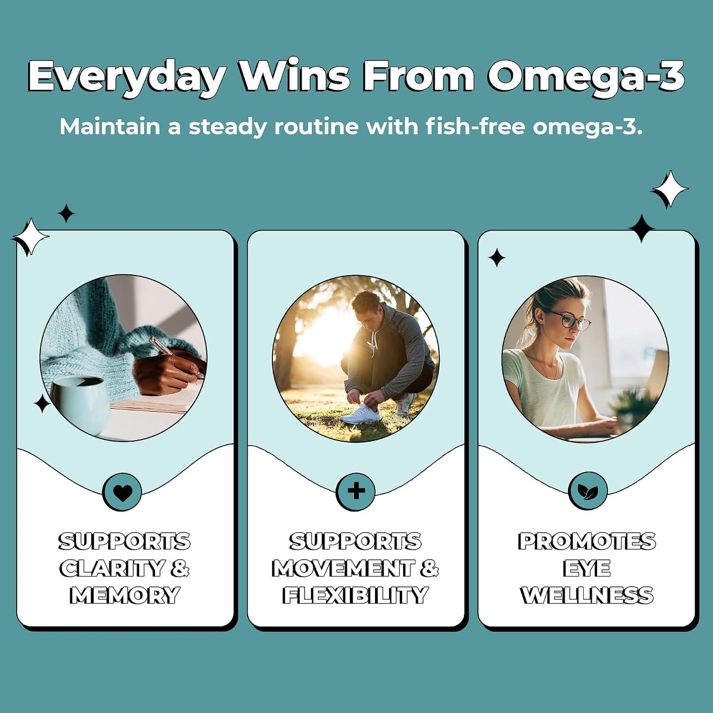 Future Kind Omega-3 Supplement for Clarity, Memory, and Mobility Comfort, 2 Months Supply of Citrus-Scented Softgels with EPA and DHA, Vegan Omega-3 Supplement from Algae, Carrageenan Free, 60 Count - PrimeBioHealth - canada supplements