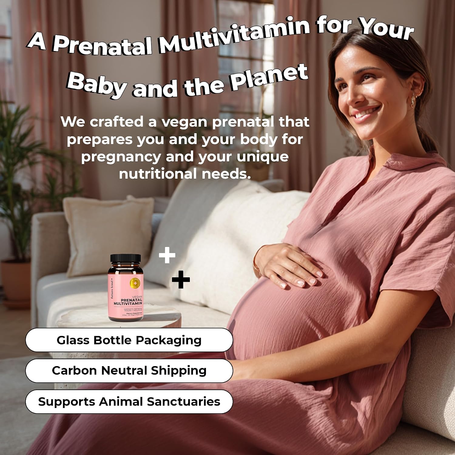 Future Kind Prenatal Vitamin - Pregnancy, Lactation, and Wellness Support with DHA & L-Methylfolate - Folate Supplement for Women with Vitamin D, E, Iron, Omega-3 and Biotin (60 Capsules) - PrimeBioHealth - canada supplements
