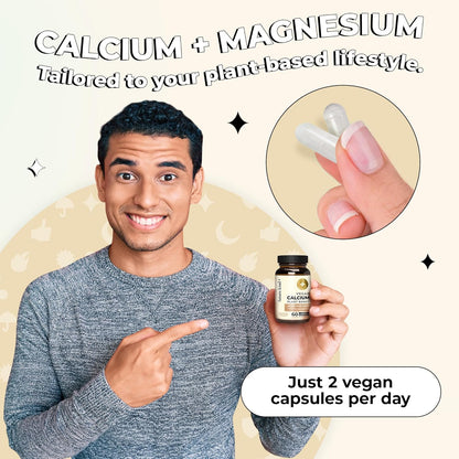 Future Kind Vegan Calcium Supplement - Plant-Based Calcium Magnesium Supplement Sourced from Iceland for Teeth & Bone Support (60 Capsules) - PrimeBioHealth - canada supplements