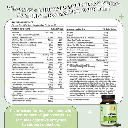 Future Kind Vegan Multivitamins Complete - 42-in-1 Vegan Multivitamins for Women & Men with Enzymes, B12, Zinc, & Probiotics for Digestion (90 tabs in Recycled Bottle) - PrimeBioHealth - canada supplements