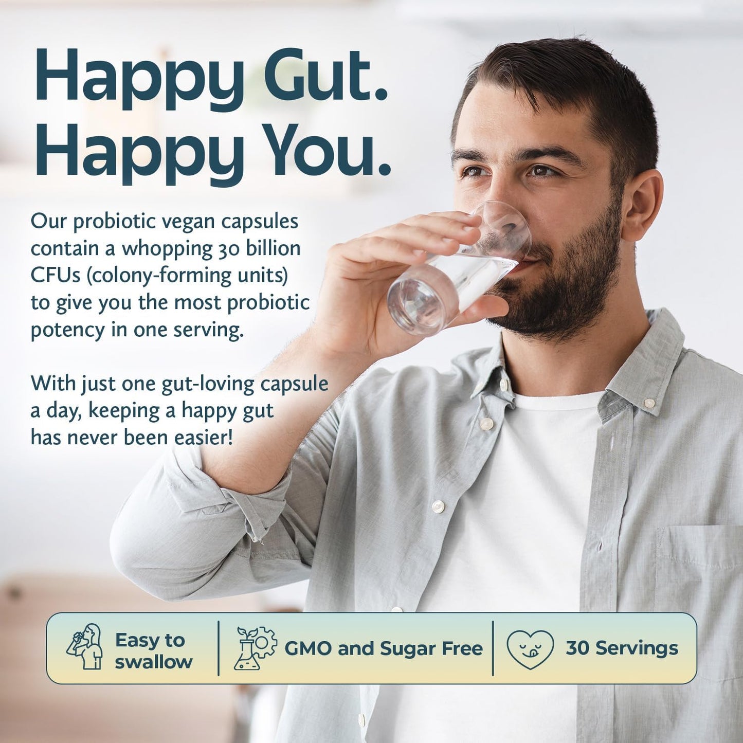 Future Kind Vegan Probiotics for Women and Men - 30 Billion CFUs Probiotics for Digestive Support (30 Adult Probiotic Capsules) No GMOs, Daily Probiotic Supplements from 42 Fruits & Vegetables - PrimeBioHealth - canada supplements