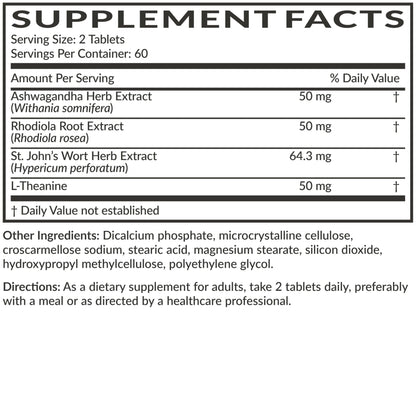Futurebiotics Chill Pill + Ashwagandha, Rhodiola, St. John’s Wort, & L-Theanine - Non-GMO, 120 Vegetarian Tablets - PrimeBioHealth - canada supplements