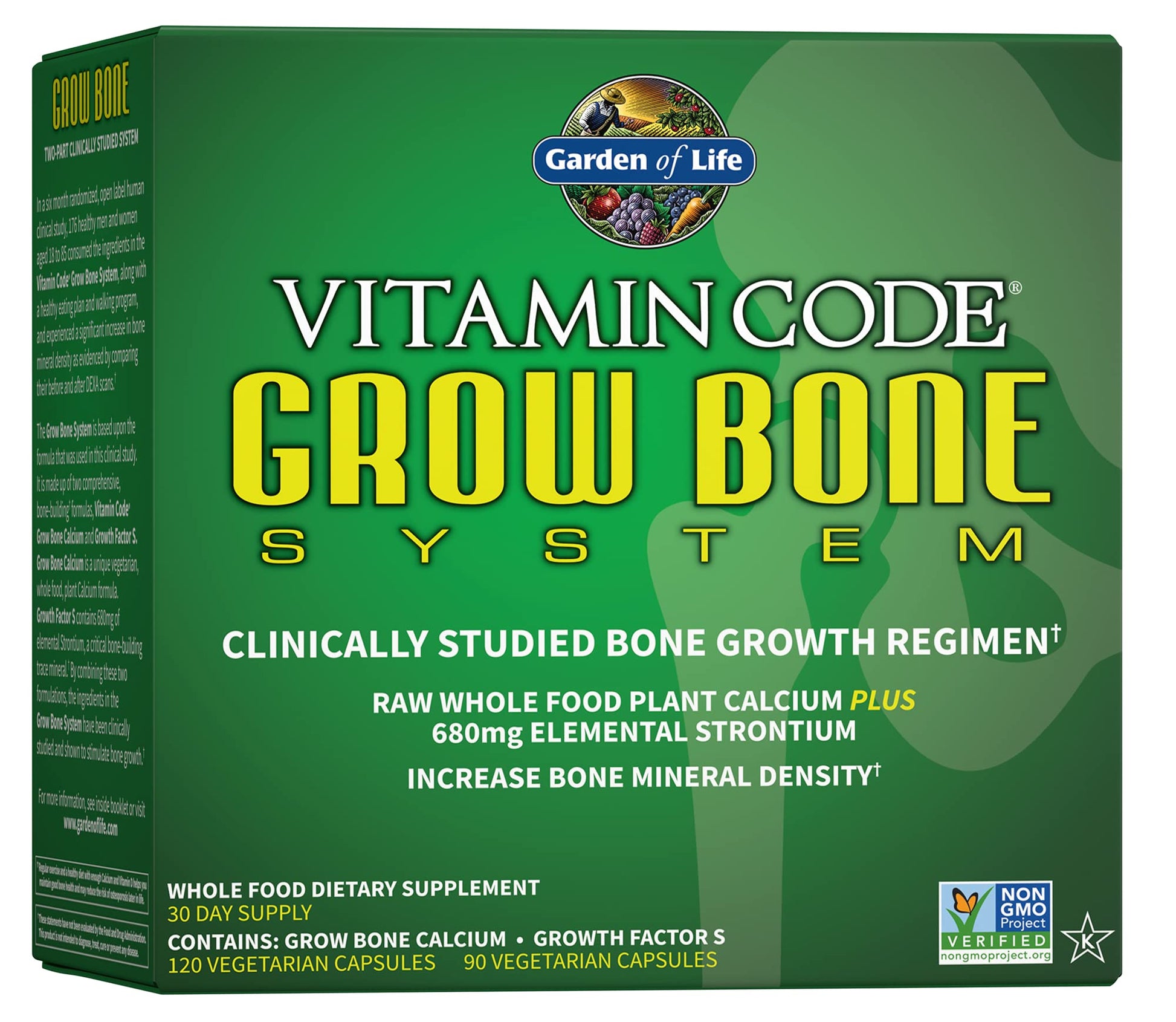 Garden of Life Calcium Supplement - Vitamin Code Grow Bone Made with Whole Foods, Strontium, Magnesium, K2 MK7, Vitamin D3 - PrimeBioHealth - canada supplements