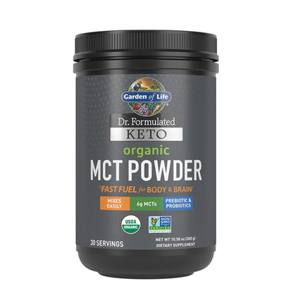 Garden of Life Dr. Formulated Keto Organic MCT Powder - 30 Servings, 6g MCTs from Coconuts plus Prebiotic Fiber & Probiotics - PrimeBioHealth - canada supplements