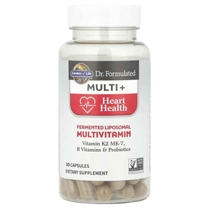 Garden of Life Dr. Formulated Multi+ Heart Health - Fermented Liposomal Multivitamin + Vitamin K2 MK-7, B Vitamins & Probiotics