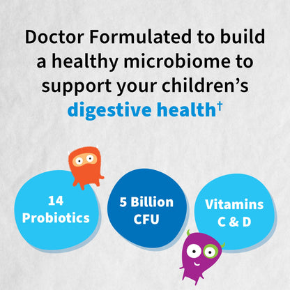 Garden of Life Dr. Formulated Probiotics Organic Kids+ plus Vitamin C & D - Berry Cherry - Gluten, Dairy & Soy Free Immune & Digestive Health Supplement - PrimeBioHealth - canada supplements