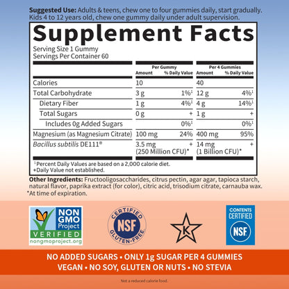 Garden of Life Magnesium Citrate Supplement Gummies with Prebiotics & Probiotics for Stress, Sleep & Recovery - Vegan, Gluten Free, Kosher, Non-GMO - PrimeBioHealth - canada supplements