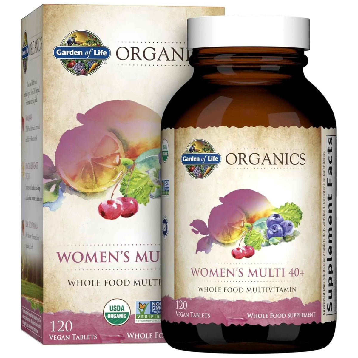 Garden of Life Multivitamin for Women 40 Plus, Organics Womens Vitamins, Hormone & Breast Health Support Blend
