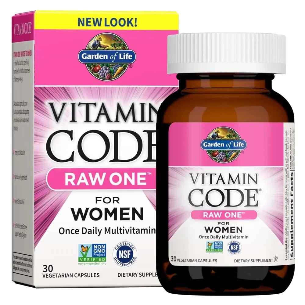 Garden of Life Multivitamin for Women, Vitamin Code Raw One for Women, Once Daily Women's Multi - 30 Capsules