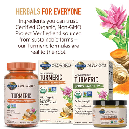 Garden of Life Organics Golden Milk Recovery & Nourishment Powder - 44mg Turmeric Curcumin (95% Curcuminoids), Ashwagandha - Organic Non-GMO Vegan & Gluten - PrimeBioHealth - canada supplements