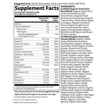 Garden of Life Organics Men's Gummy Vitamins - Berry - Certified Organic, Non-GMO, Vegan, Kosher Complete Multi - Methyl B12, C & D3 - Gluten - PrimeBioHealth - canada supplements