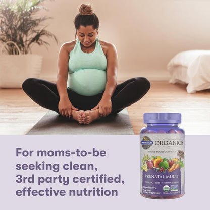 Garden of Life Organics Prenatal Gummies – Prenatal Vitamins for Women with Energy Metabolism Support & Healthy Fetal Development Support - PrimeBioHealth - canada supplements