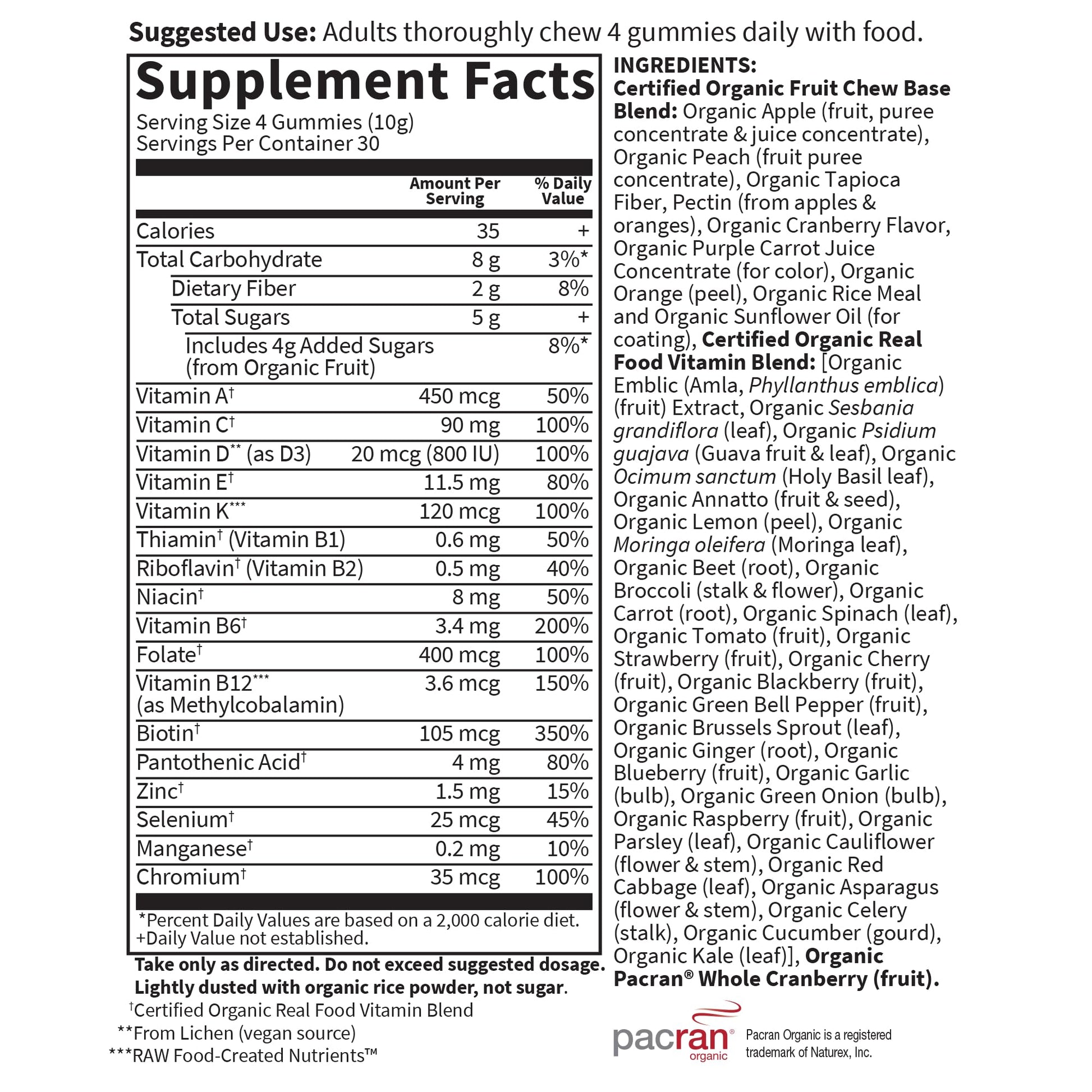 Garden of Life Organics Women's Gummy Vitamins - Berry - Certified Organic, Non-GMO, Vegan, Kosher Complete Multi - Methyl B12, C & D3 - Gluten - PrimeBioHealth - canada supplements