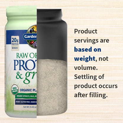 Garden of Life Raw Protein & Greens Vanilla Protein Powder – 20g Plant Based Greens Powder, Probiotics & Enzymes, Post-Workout Recovery, Vegan, Gluten-Free, Non-GMO, 20 Servings - PrimeBioHealth - canada supplements