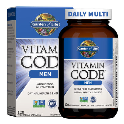 Garden of Life Vitamin Code Whole Food Multivitamin for Men - 120 Capsules, Vitamins for Men, Fruit & Veggie Blend and Probiotics for Energy - PrimeBioHealth - canada supplements