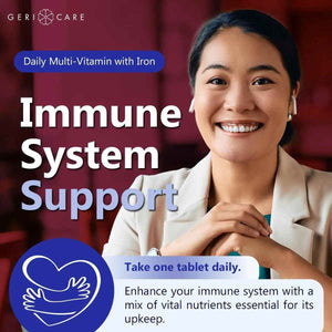 GeriCare One-Daily Multi-Vitamin with Iron Tablets,100 Count (Pack of 1)