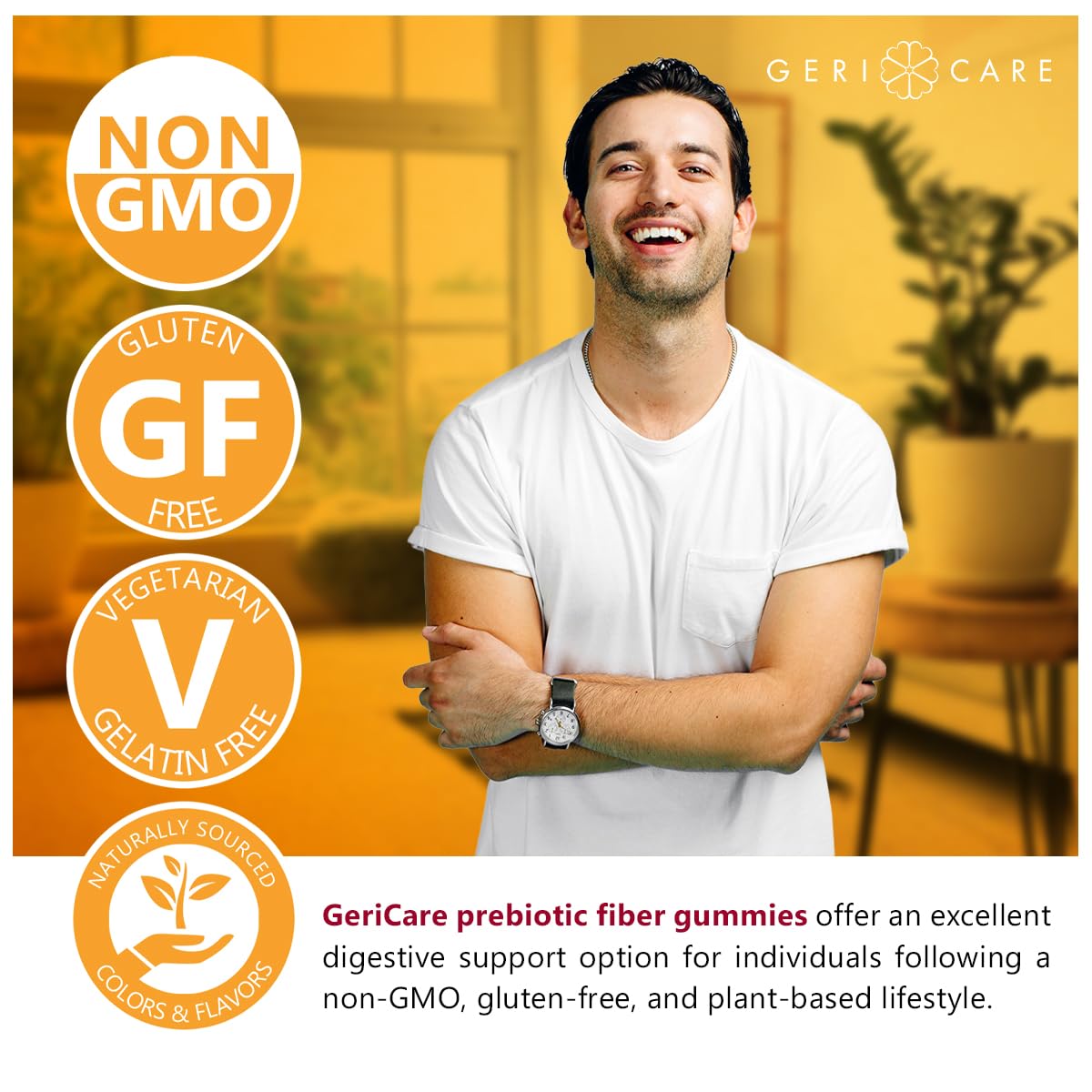 GeriCare Prebiotic Digestive Support, Gummies Compare to Metamucil Fiber Gummies, Berry Flavor, 72 Count, Plant-Based Fiber for Gut Health, Non-GMO, - PrimeBioHealth - canada supplements