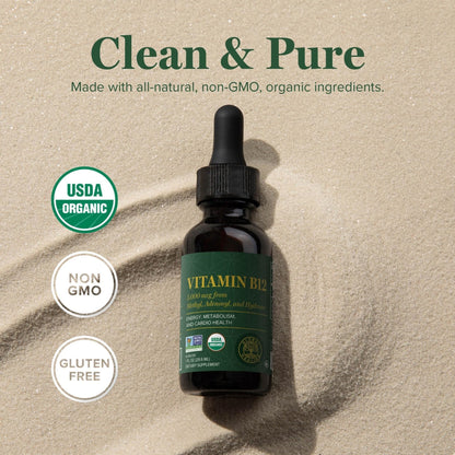 Global Healing Center - Vitamin B12 Sublingual 5000 MCG Organic Liquid Supplement, Methylcobalamin, Adenosylcobalamin, Hydroxo Long-Lasting Energy - PrimeBioHealth - canada supplements