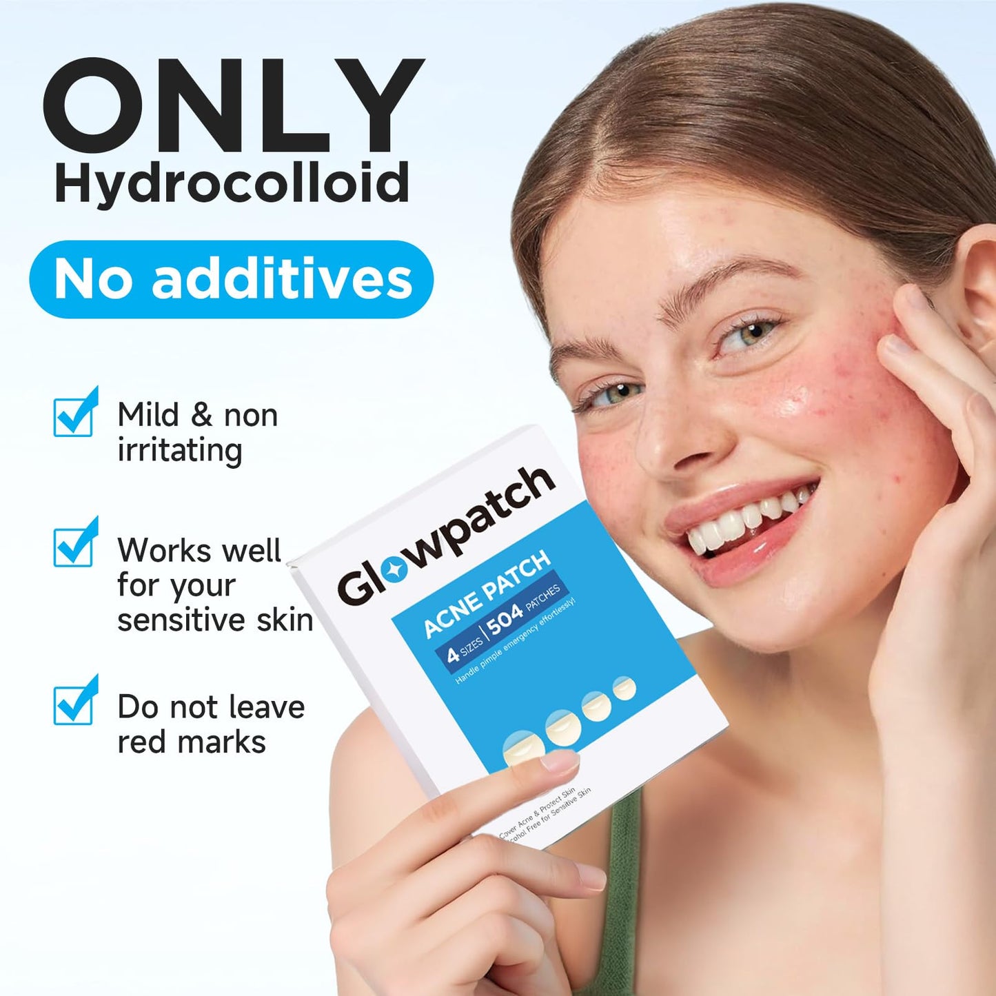 Glowpatch Pimple Patches for Face (504 Count), FSA Eligible Acne Patch Bulk, Zit Stickers 4 Sizes, Hydrocolloid Spot Stickers - PrimeBioHealth - canada supplements