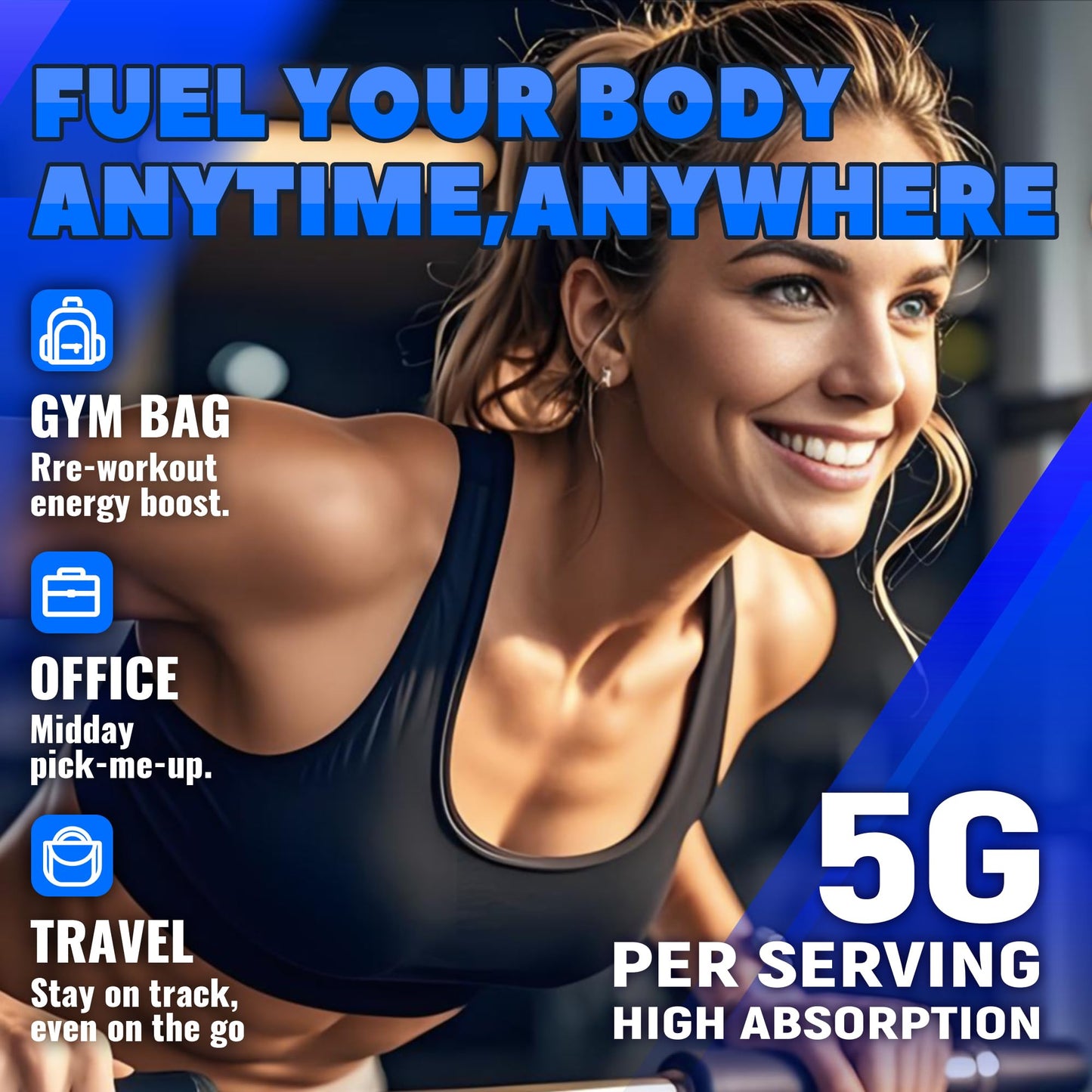 GlucoBio Creatine Monohydrate Gummies (5g) – Pre-Workout Energy & Muscle Growth Support for Men & Women - PrimeBioHealth - canada supplements