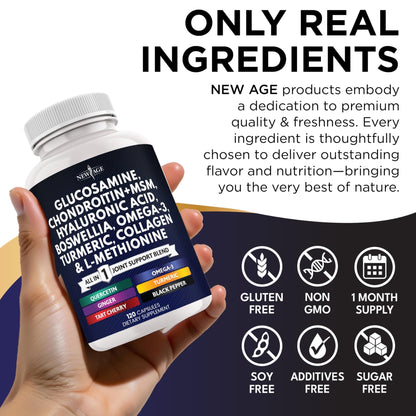 Glucosamine Chondroitin, MSM, Turmeric Curcumin, Collagen, Hyaluronic Acid, Omega 3 – Health Supplement for Men & Women – 240 Count - PrimeBioHealth - canada supplements