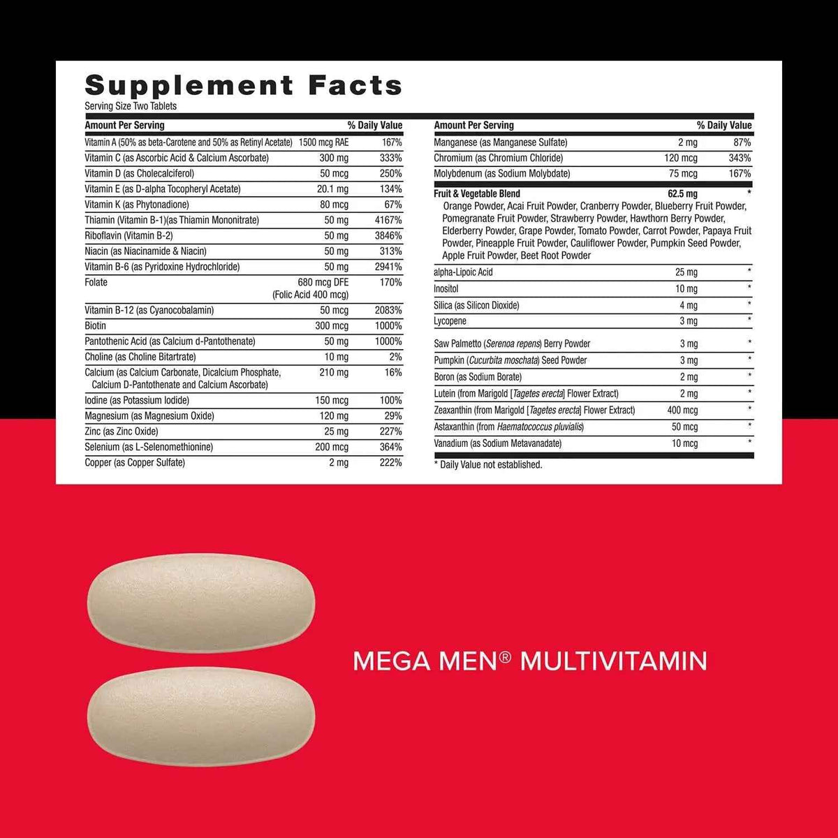 GNC Mega Men Performance and Vitality Vitapak Program, Convenient Complete Nutrition, 5 Products in 1 Packet, Circulation