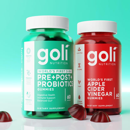 Goli Pre Pro Postbiotic Gummies - Worlds First 3-in-1 Formula with DE111 Probiotics, XOS Prebiotics, MCC1849 Postbiotics - Vegan, Non-GMO, - PrimeBioHealth - canada supplements