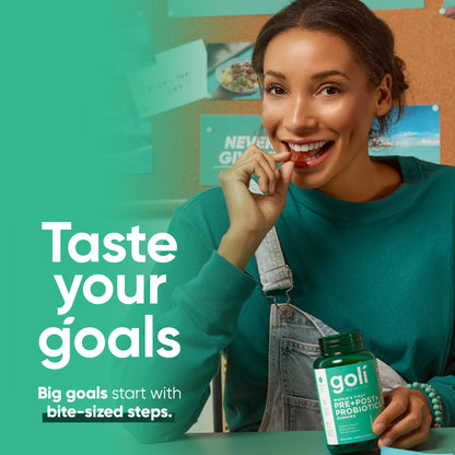 Goli Pre Pro Postbiotic Gummies - Worlds First 3-in-1 Formula with DE111 Probiotics, XOS Prebiotics, MCC1849 Postbiotics - Vegan, Non-GMO, Gluten-Free - PrimeBioHealth - canada supplements