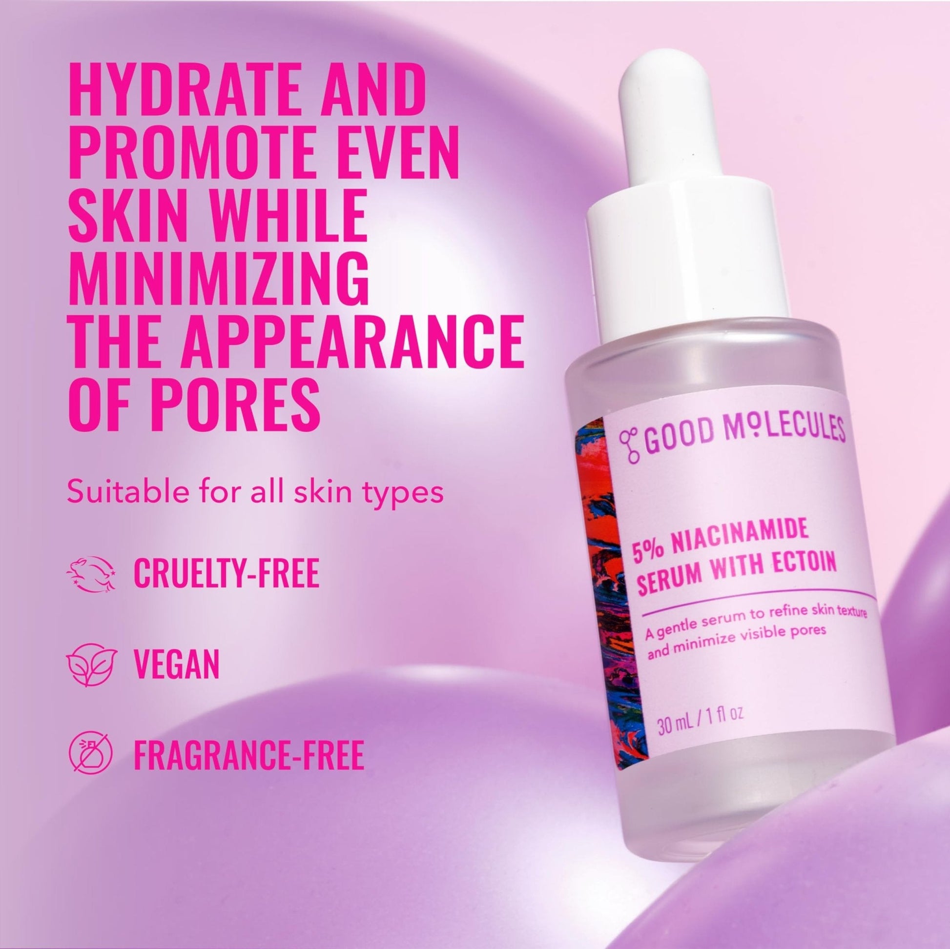 Good Molecules 5% Niacinamide Serum with Ectoin - Ultra Hydrating Serum to Target Enlarged Pores and Blemishes - PrimeBioHealth - canada supplements