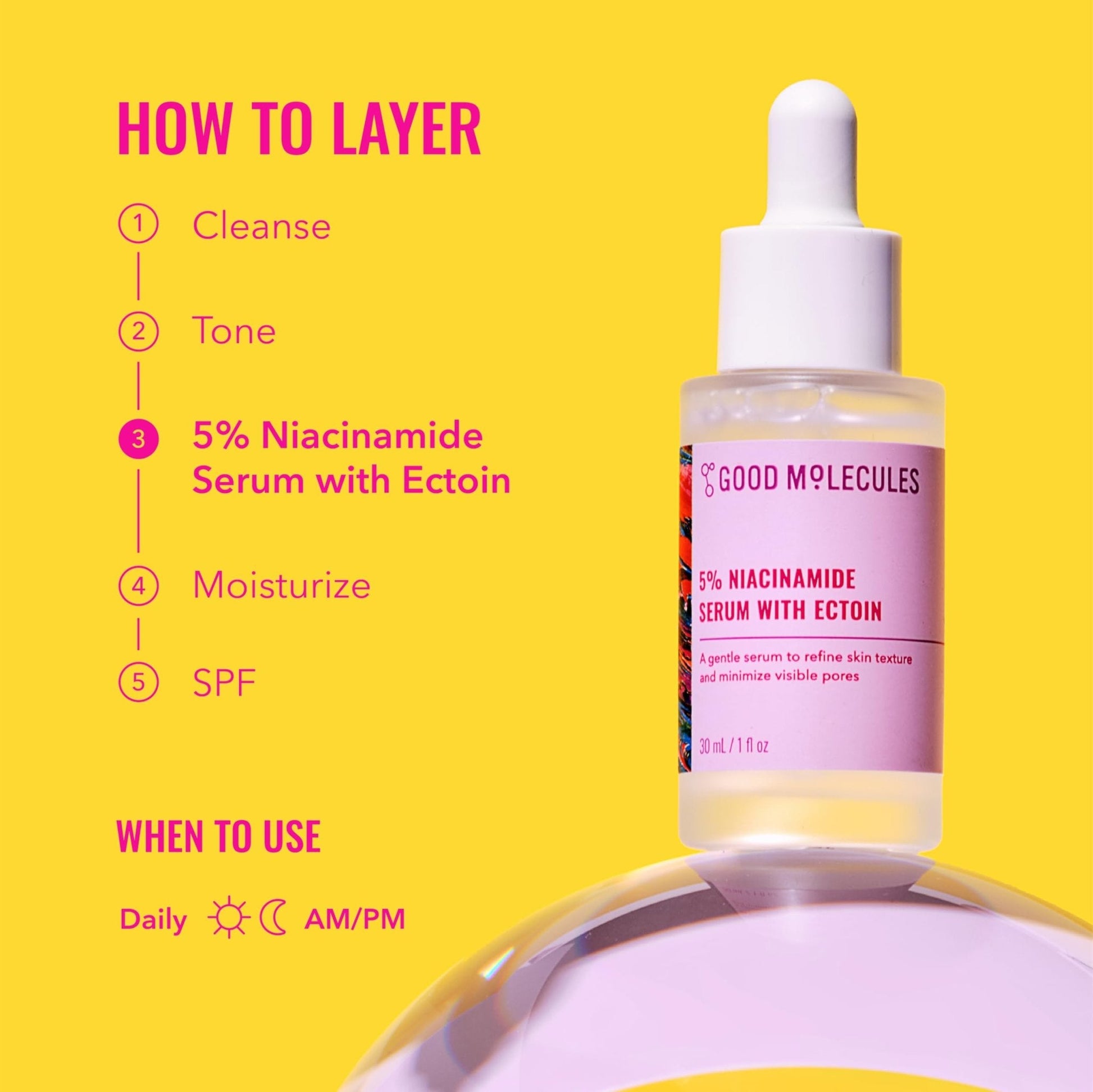 Good Molecules 5% Niacinamide Serum with Ectoin - Ultra Hydrating Serum to Target Enlarged Pores and Blemishes - PrimeBioHealth - canada supplements