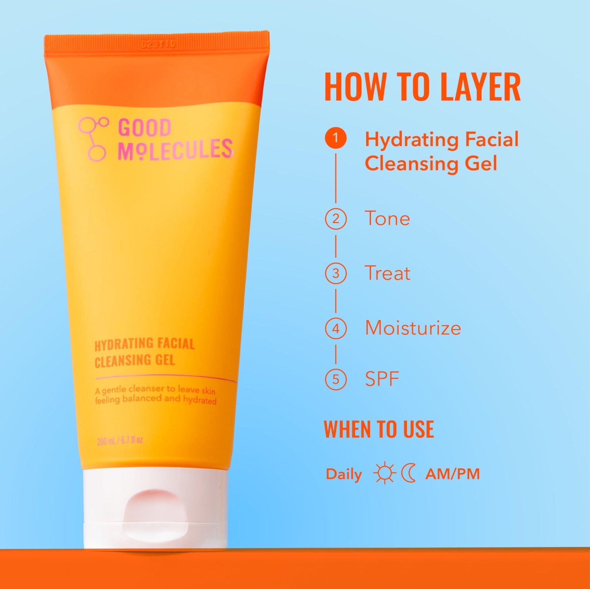 Good Molecules Hydrating Facial Cleansing Gel - Face Wash with Rosewater and Pineapple Extracts to Brighten, Cleanse, and Moisturize - Facial Cleanser, Skin Care - PrimeBioHealth - canada supplements