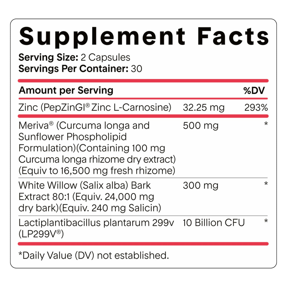 Goodness Lover Inflammation Pro, with 10 Billion CFU for Digestive Support, Curcumin, White Willow bark Extract, Zero fillers, Vegan, 30 Servings - PrimeBioHealth - canada supplements