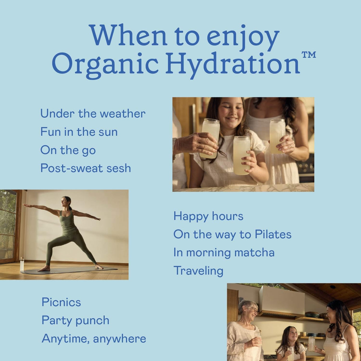 GOODONYA Organic Hydration Electrolyte Drink Mix, Certified Organic Hydration Powder, Non-GMO, Biochecked Glyphosate Free, Low Sugar, Lemonade Flavor, No Artificial Flavors,12 Stick Packs - PrimeBioHealth - canada supplements