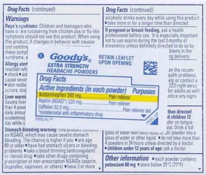 Goody's Extra Strength Powders | Fast Pain Relief | Aspirin & Caffeine | 24 Count