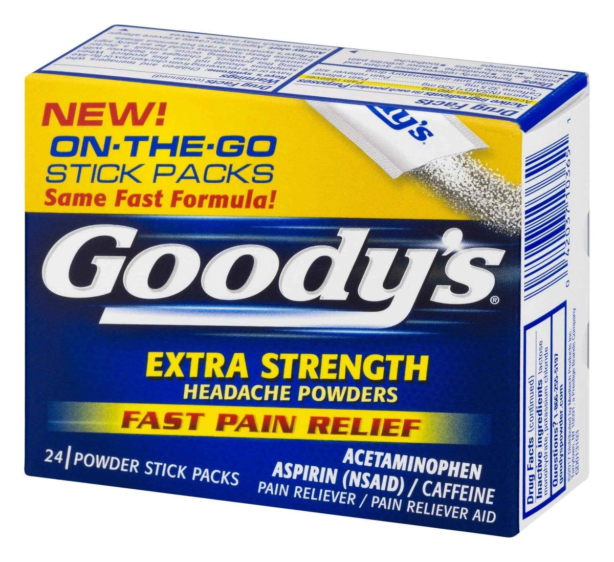 Goody's Extra Strength Powders | Fast Pain Relief | Aspirin & Caffeine | 24 Count