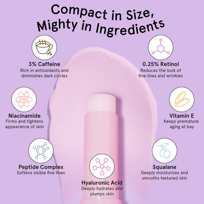 grace & stella Under Eye Brightener Balm Stick - Travel Size Toiletries - Retinol & Caffeine Eye Cream - PrimeBioHealth - canada supplements
