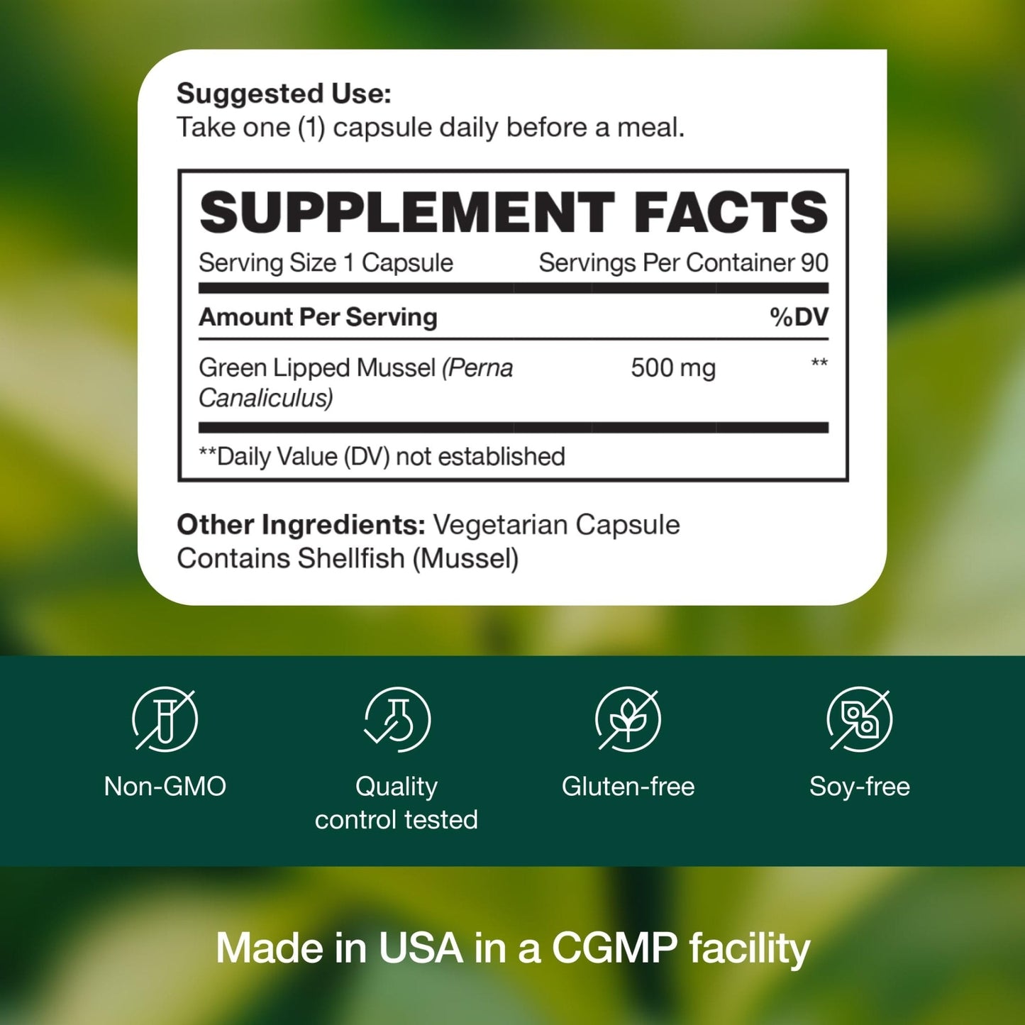 Green Lipped Mussel Capsules - Strongest DNA Verified from New Zealand - Perna Canaliculus Omega Supplement - May Promote Healthy Joints - 90 Capsules - PrimeBioHealth - canada supplements