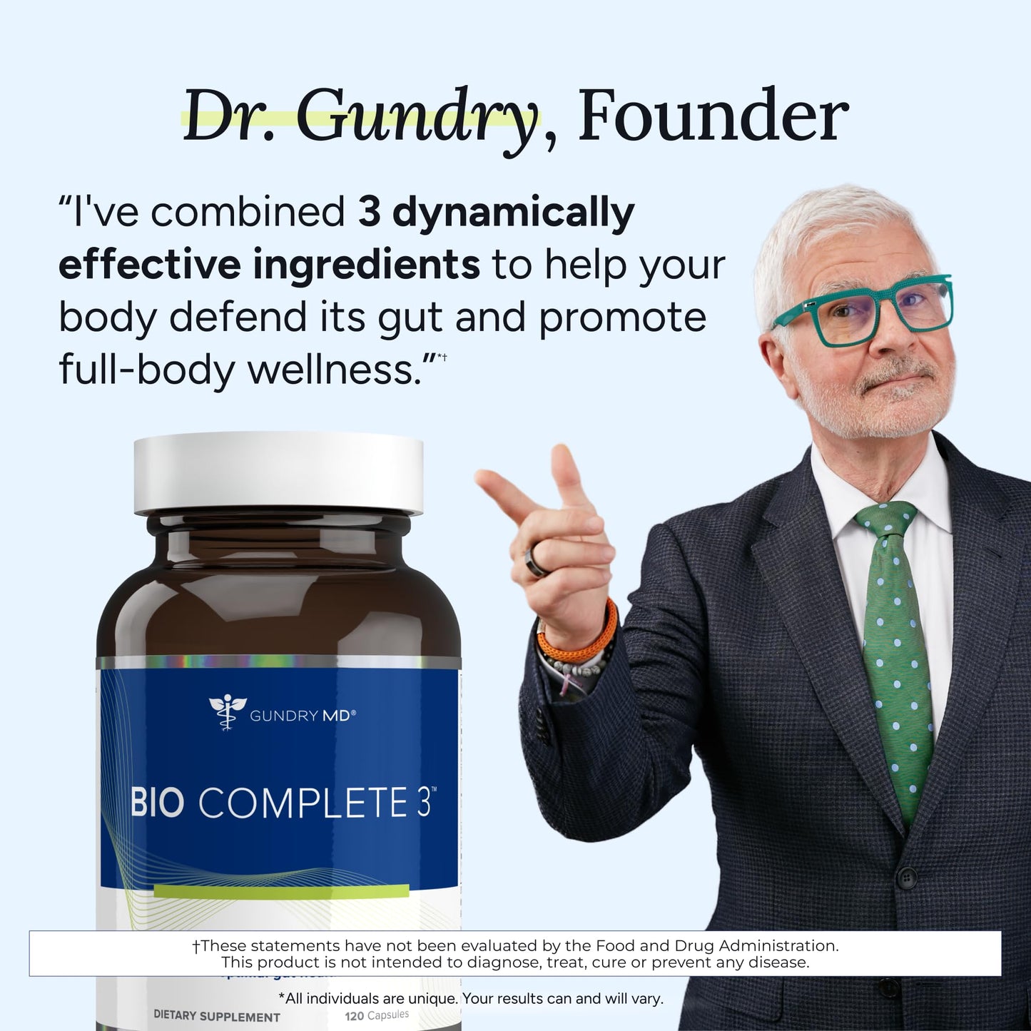 Gundry MD® Bio Complete 3, 3-in-1 Probiotics for Gut Health, Probiotic Supplements for Digestion, Supplement Supporting Bloating, Gas, Food Cravings - PrimeBioHealth - canada supplements