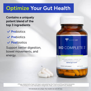 Gundry MD® Bio Complete 3, 3-in-1 Probiotics for Gut Health, Probiotic Supplements for Digestion, Supplement Supporting Bloating, Gas, Food Cravings - PrimeBioHealth - canada supplements