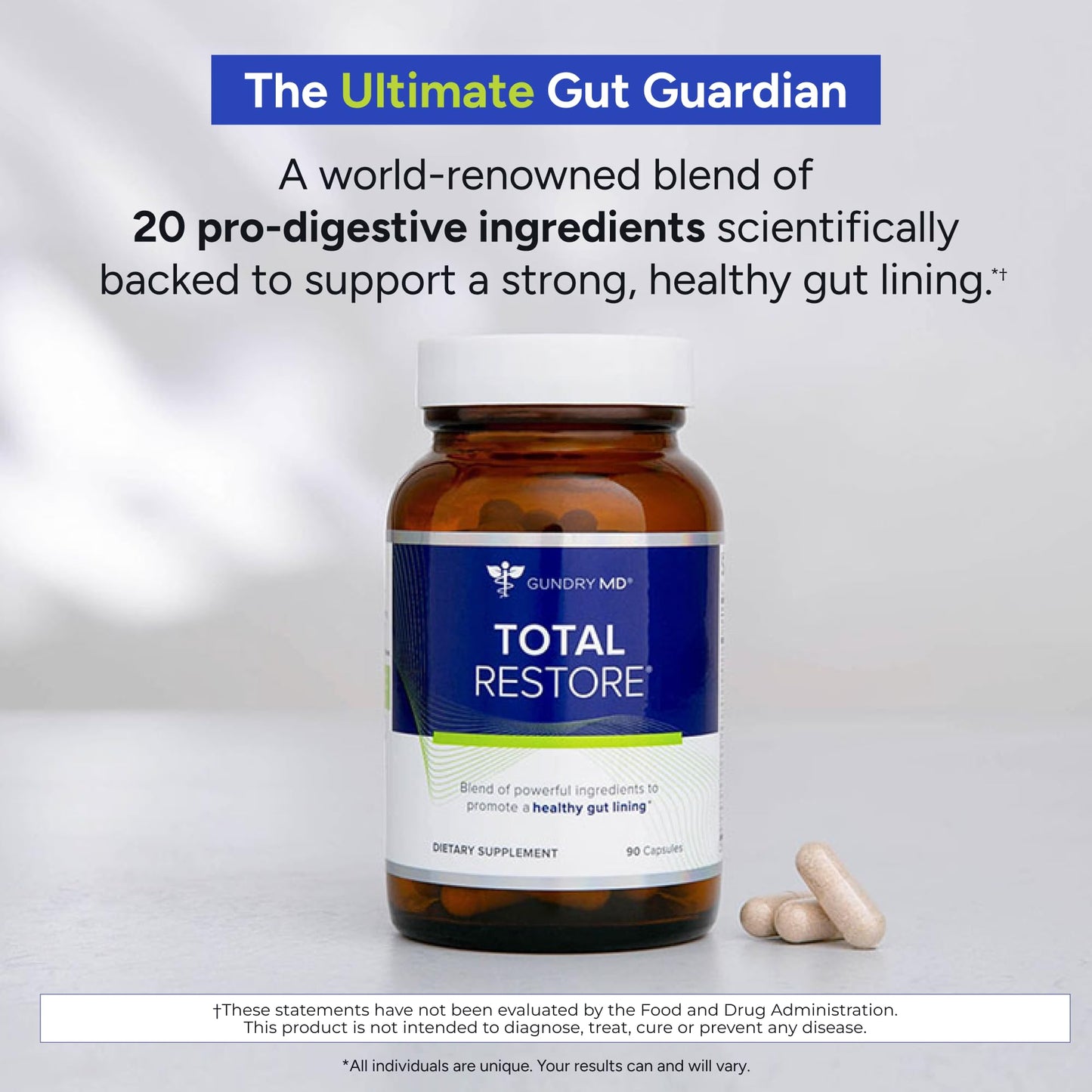 Gundry MD Total Restore Gut Lining Support, Digestive Supplement for Gastrointestinal Wellness, Gut Health Supplement - PrimeBioHealth - canada supplements