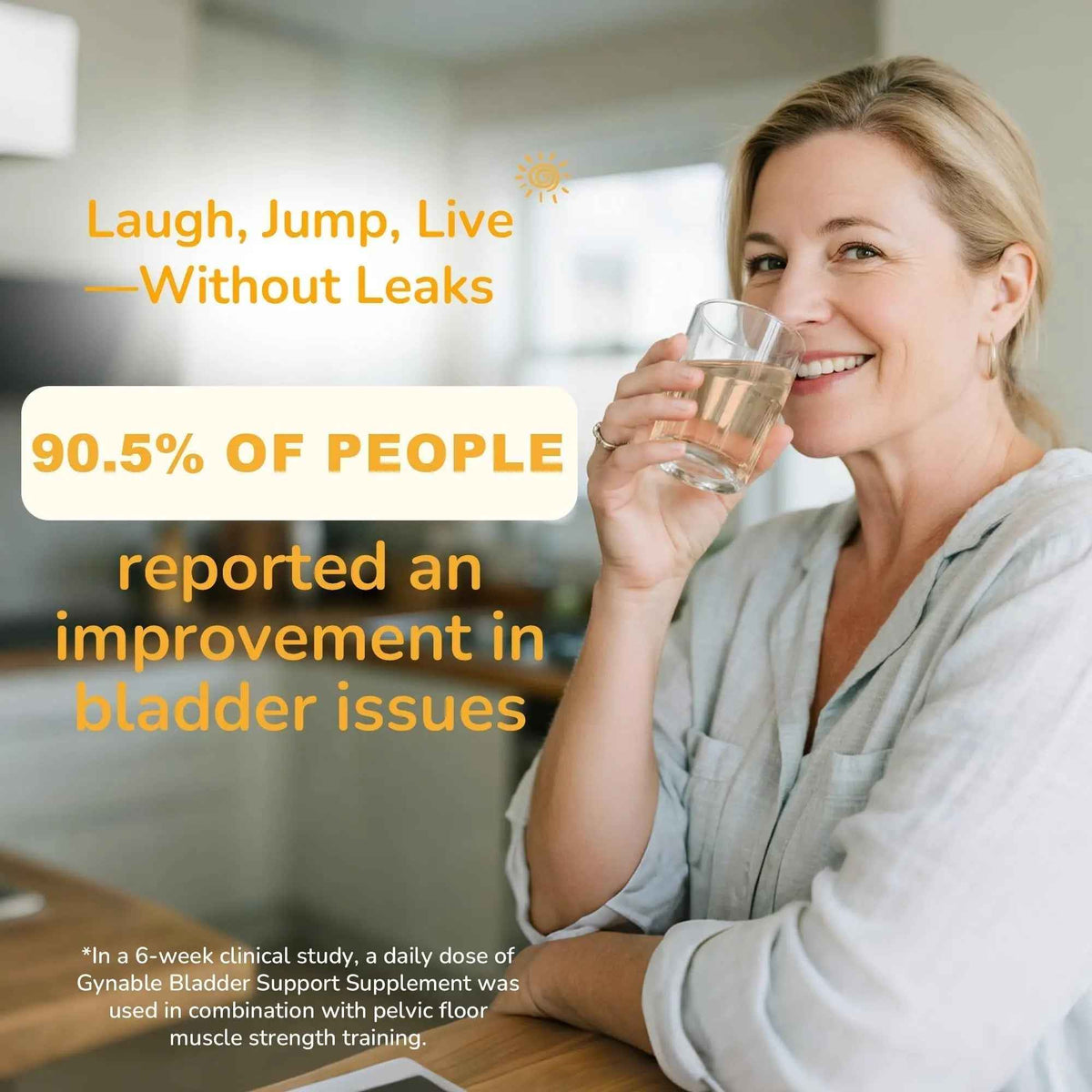 Gynable Bladder Control Supplements for Urinary Leakage: Due to Laughing Sneezing Exercise - Occasional Urgency Urinary Frequency Defense Comprehensive Bladder Support for Women, Powder, 2 Boxes