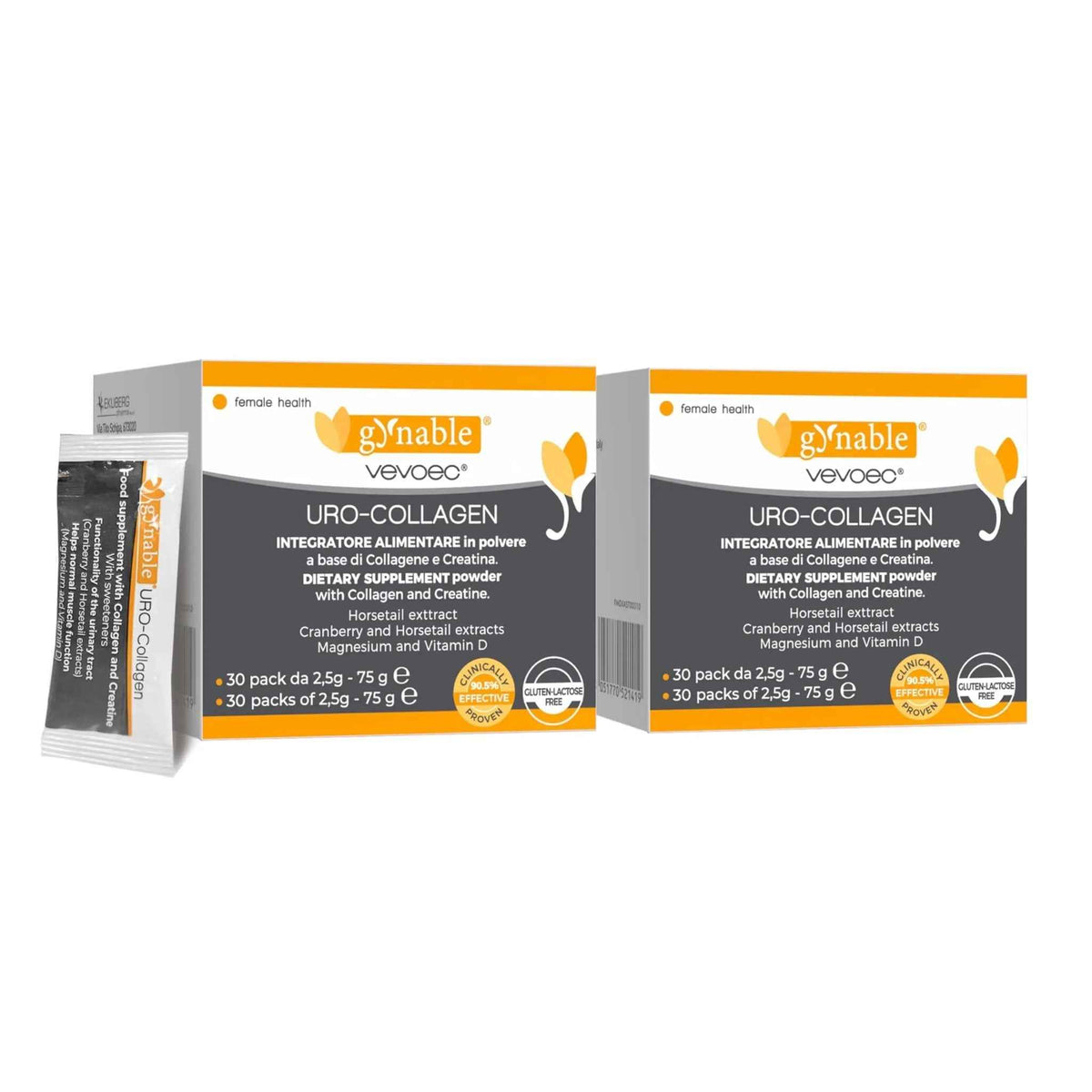 Gynable Bladder Control Supplements for Urinary Leakage: Due to Laughing Sneezing Exercise - Occasional Urgency Urinary Frequency Defense Comprehensive Bladder Support for Women, Powder, 2 Boxes