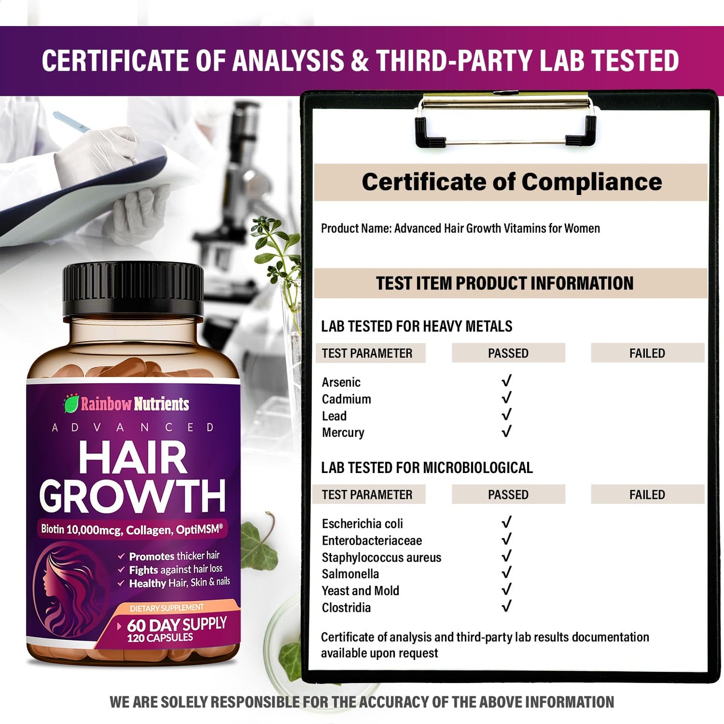 Hair Growth Vitamins for Women | Biotin 10,000mcg, Collagen, Patented OptiMSM®, goMCT - PrimeBioHealth - canada supplements