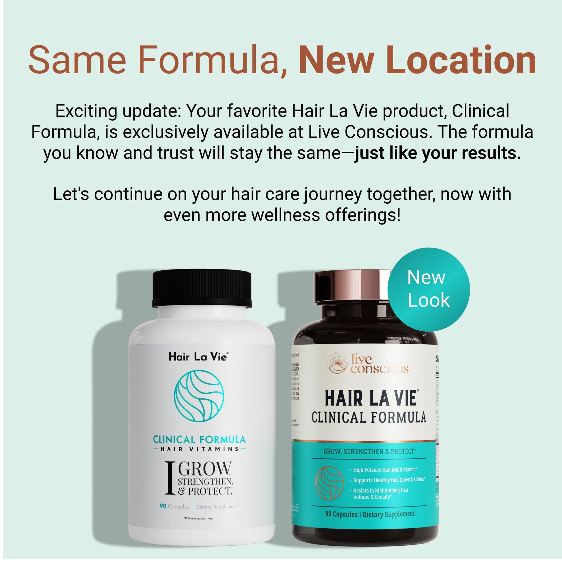 Hair La Vie Live Conscious Clinical Formula Hair Growth Vitamins for Women and Men w/Biotin, Collagen & Saw Palmetto (Pack of 1) - PrimeBioHealth - canada supplements